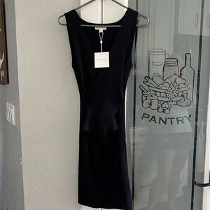 Honey Punch Black BodyCon front faux wrap Sexy dress